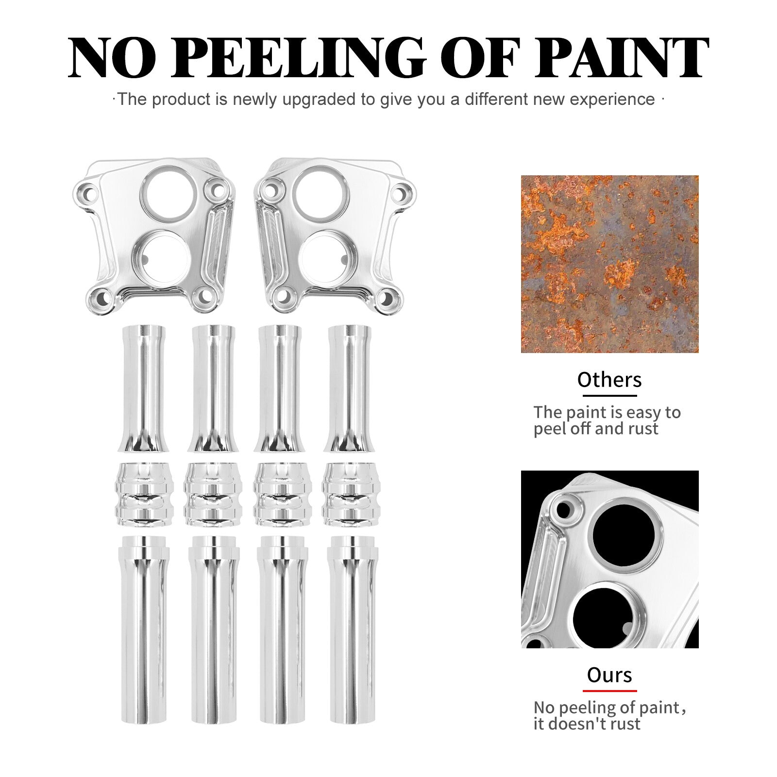ya 5 8.7 Chrome Engine Pushrod Tube Lifter Tappet Block Cover for Harley Touring Twin Cam