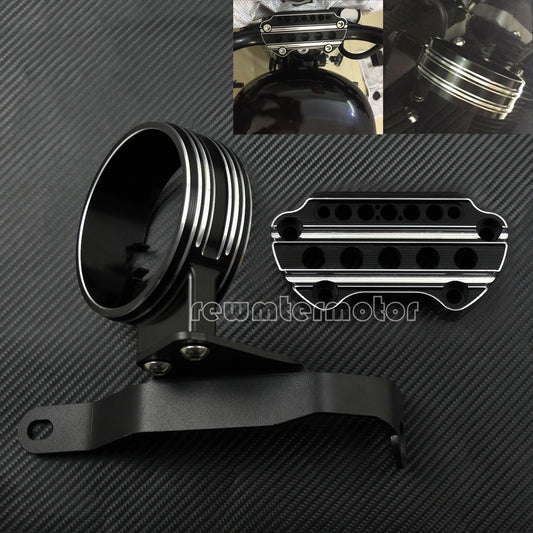 ya 2 6.29 CNC Cut Side Speedometer Relocation Mount Bracket Fit For Sporster 883 2004-2018
