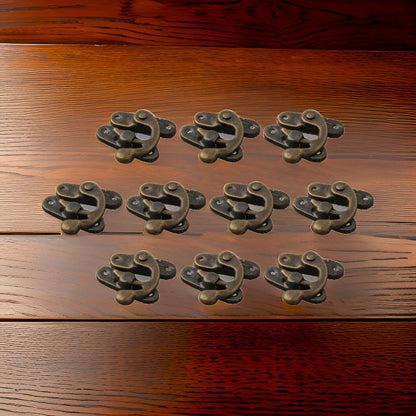 ya 14 10 Set Wood Box Latch Screws Clasp Lock Right Hook Decorative Antique Hardware