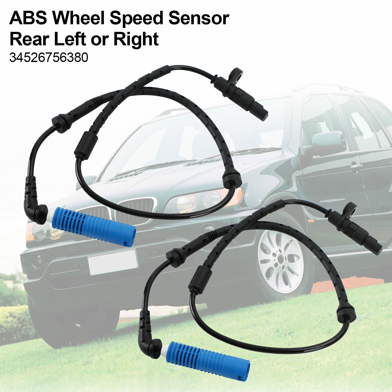 ya 1 8.5.1 2pcs ABS Wheel Speed Sensor Rear Left+Right for E53 X5 2000-2006 34526756380