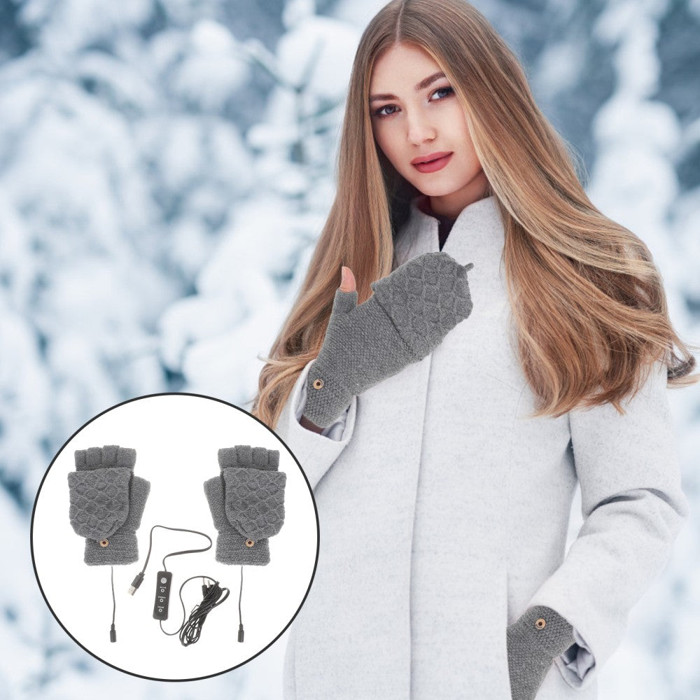 ya 2 7.16 Heated Gloves for MAN Miss Portable Hand Warmer Usb Heating Wind-proof