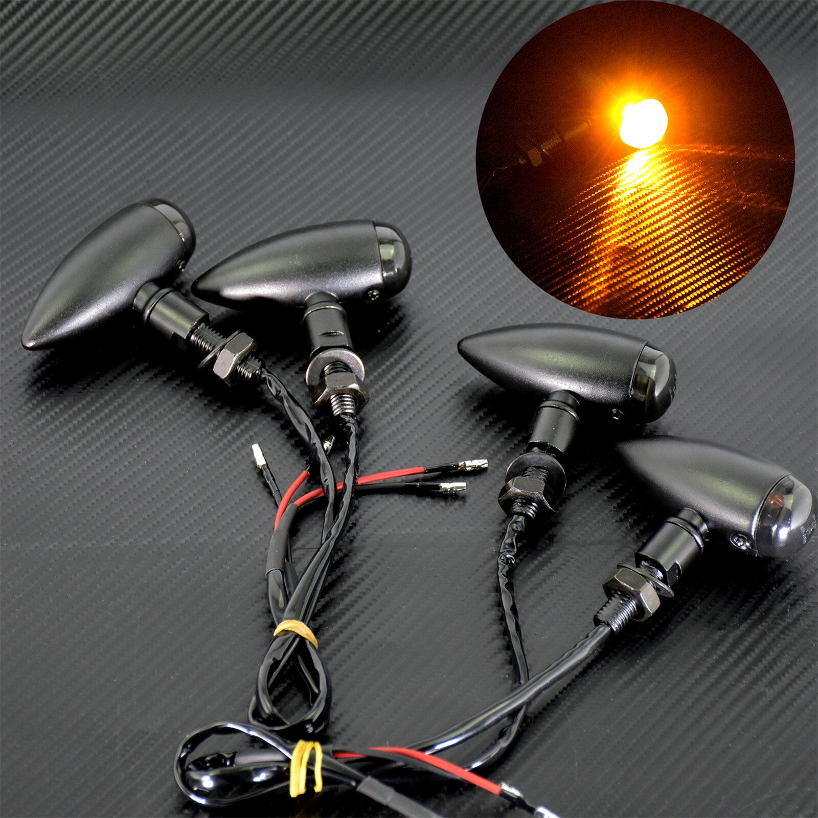 ya 4 6.17.2 4X Turn Signal Indicator Flasher Light Fit For Sportster for Harley Bobber Chopper