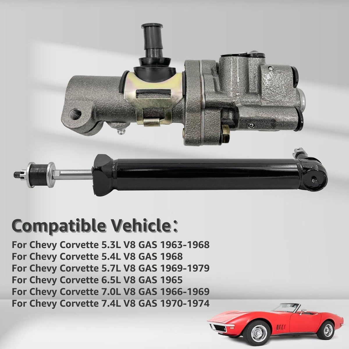 ya 11 10.28 For 1963-1979 for Chevy for Corvette Small Block Power Steering Kit Cylinde