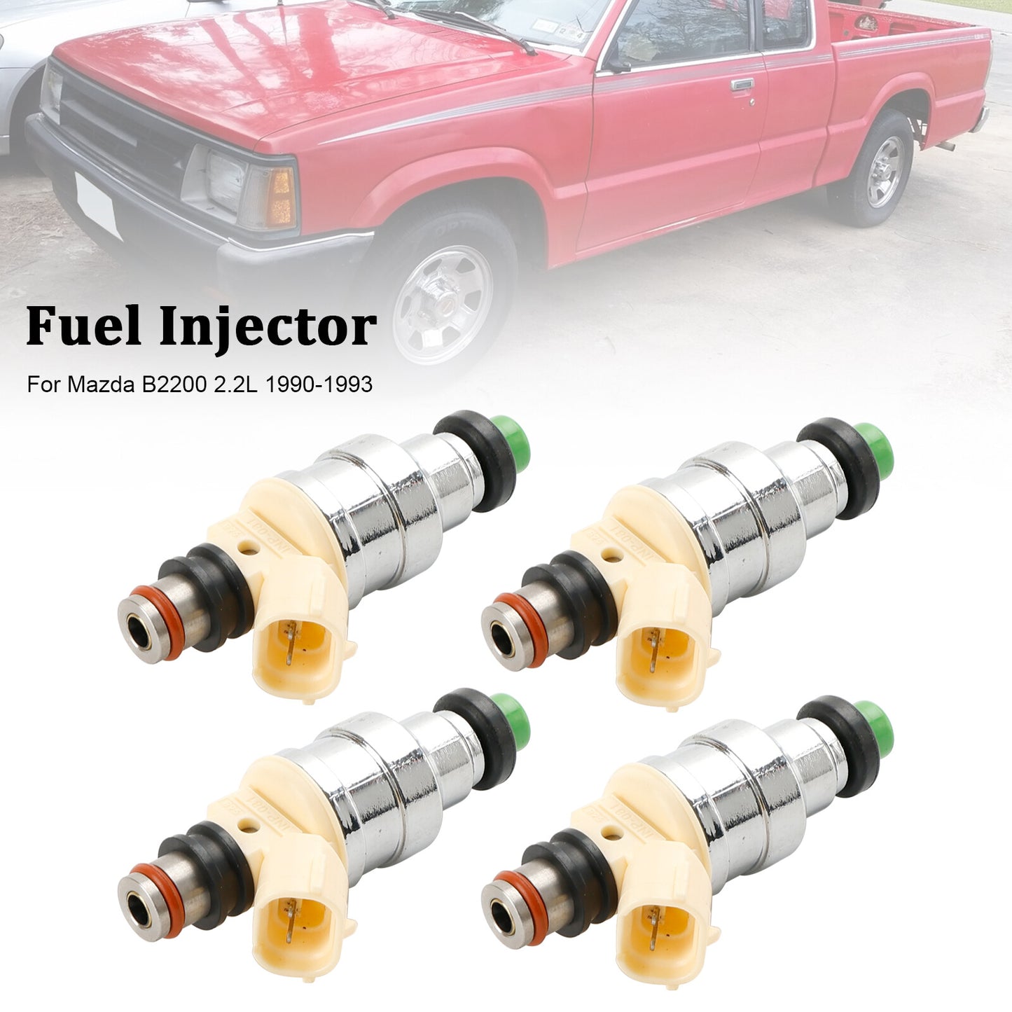 ya 1 8.5.1 4PCS Fuel Injector INP-081 for Mazda B2200 2.2L 1990-1993 F2G8-13-250