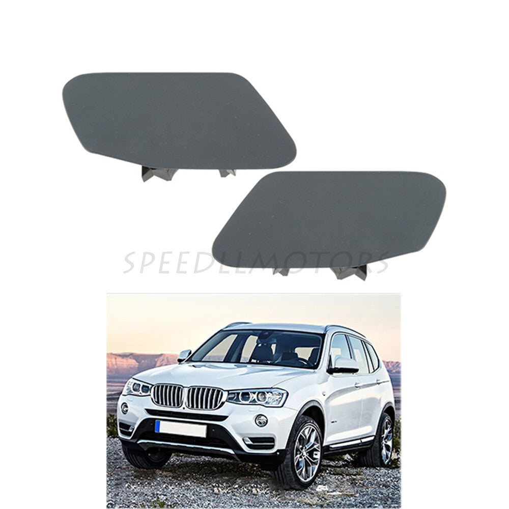 ya 27 6.18.2 Front LH&RH Headlight Washer Jet Spray Cover Cap for BMW X3 F25 Series 2014-16