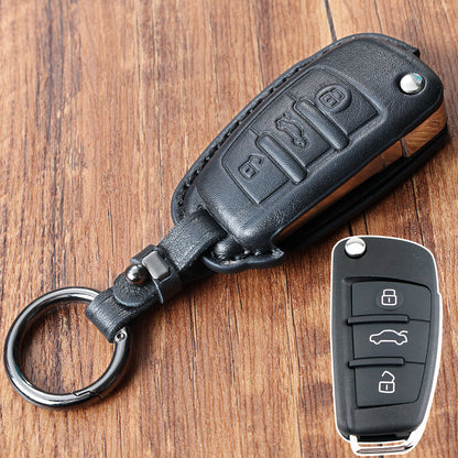 ya 5 8.7 Leather Flip Key Fob Remote Key Case Shell 3 Button for Audi A1 A3 A4 TT