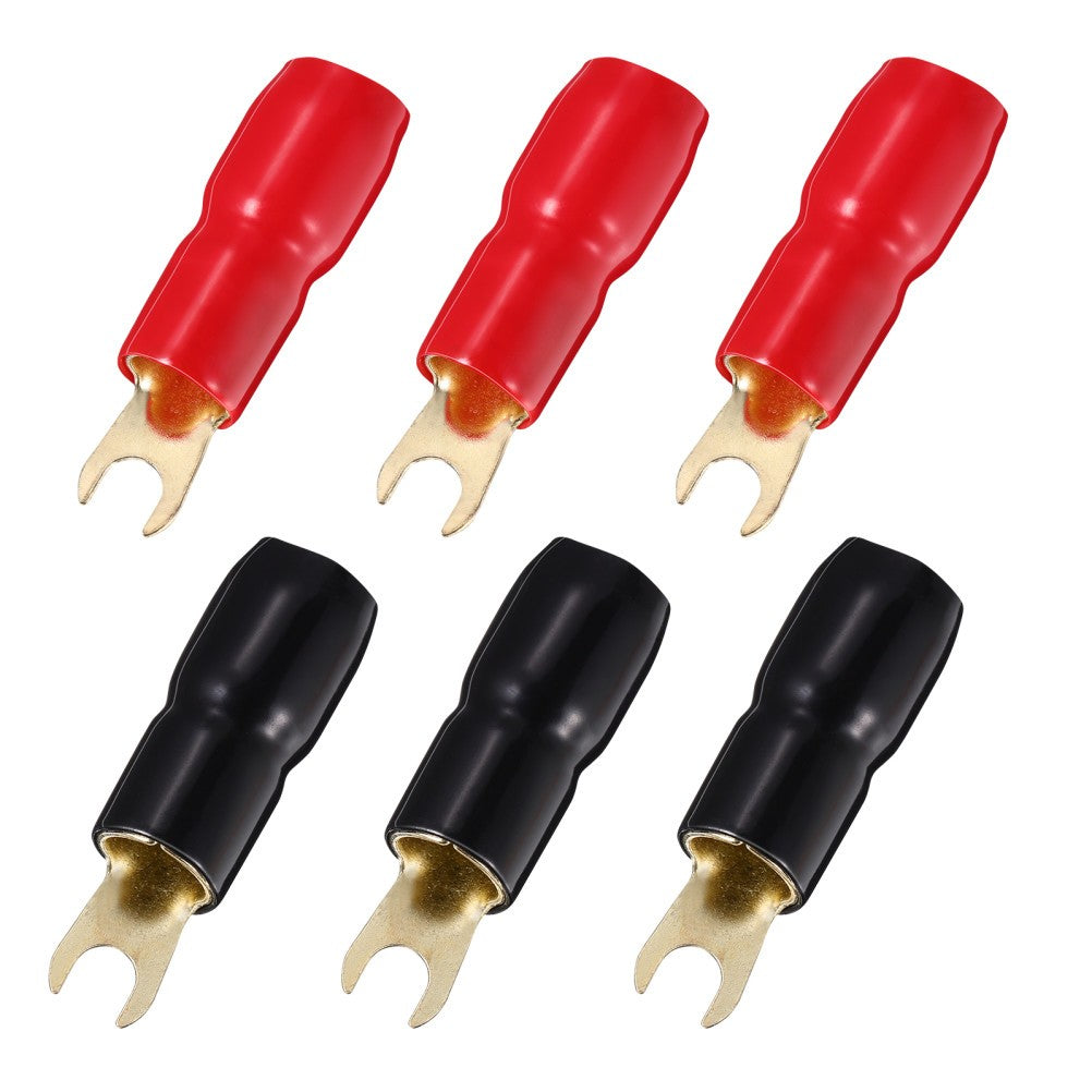 ya 2 7.14 10 Pairs Terminal 4GA Crimp Connectors Fork Adapters for Speaker Wire
