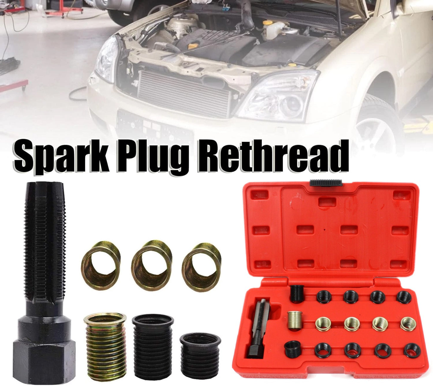 ya 5 8.7 Spark Plug Thread Repair Kit Automotive Spark Plug Thread Tapping Kit practical