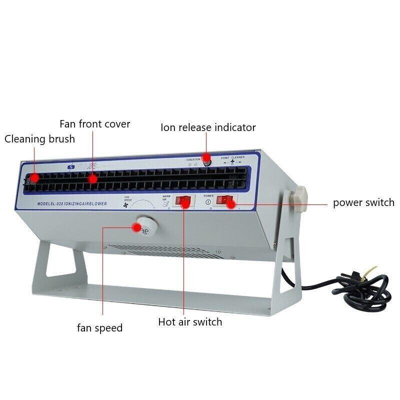 Aerostat horizontal Ionizing Air Blower Fan Ion Anti-Static 028 110V / 220V
