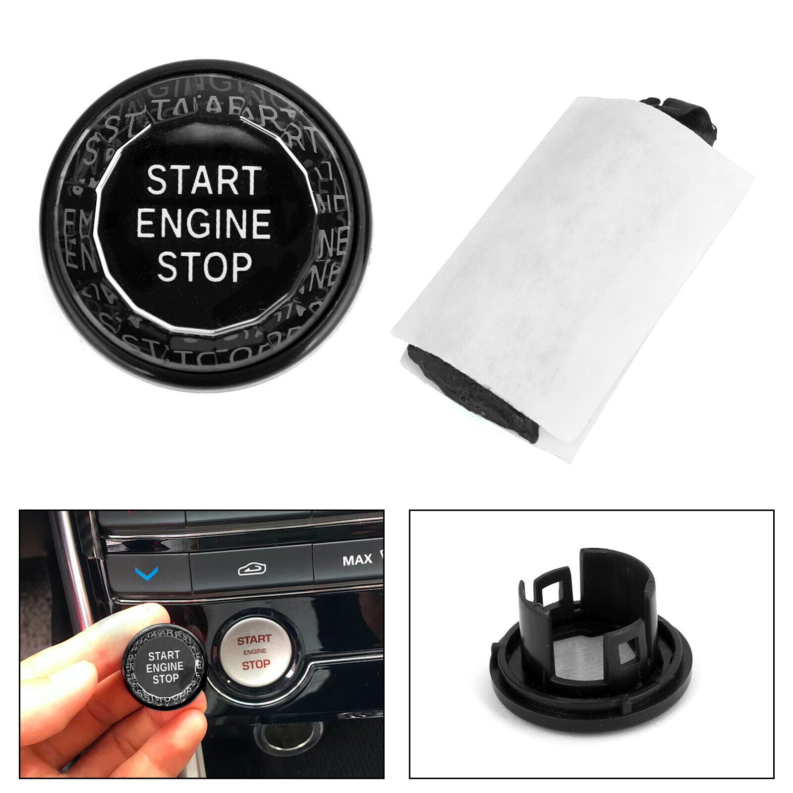 ya 1 8.5.1 Engine Start Stop Push Button Knob Switch Decor Cover for Jaguar XF XE F-Pace TE