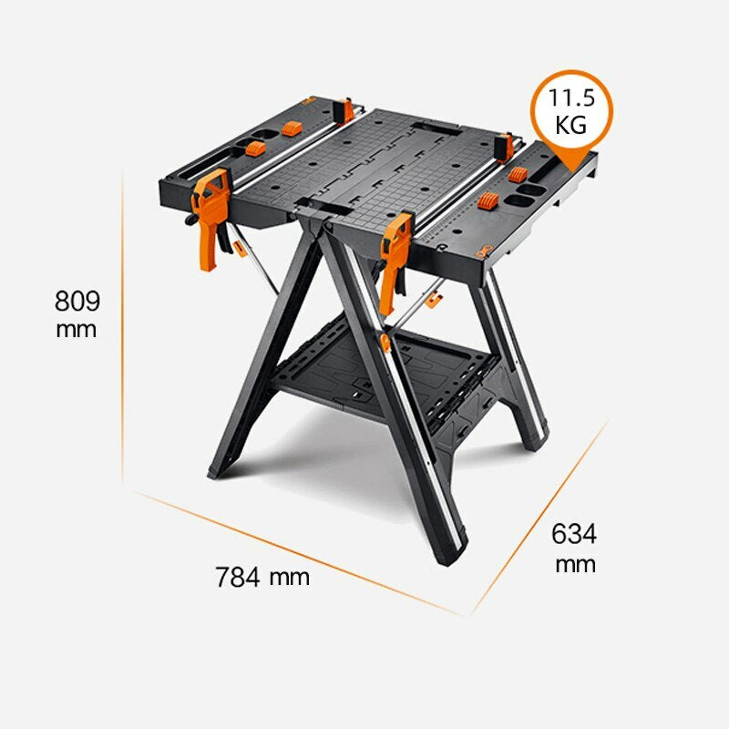ya 26 WX051 Workbench Multifunctio l Folding Woodworking Table DIY Mobile Workbench