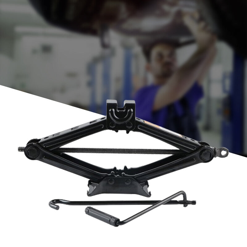 ya 1 6.30 2 Ton Tonne Scissor Wind Up Jack Lift Wind Up Car Van Crank Speed Handle Black