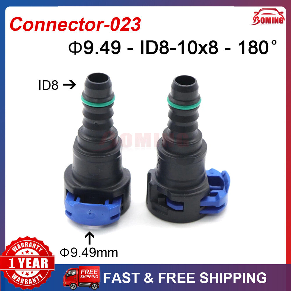 ya 5 8.7 New Fuel Line Hose Pipe Quick Release Female Connector 9.49mm ID8 10x8 180¡ã 2PCS