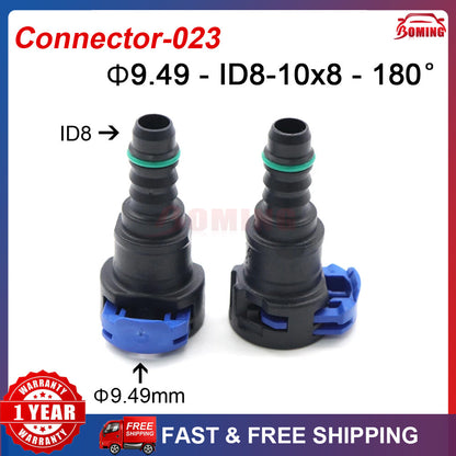 ya 5 8.7 New Fuel Line Hose Pipe Quick Release Female Connector 9.49mm ID8 10x8 180¡ã 2PCS