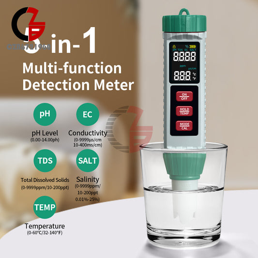 ya 26 Digital LCD Color PH /EC/TDS/Salinity/Temperature Water Quality Tester Meter Pen