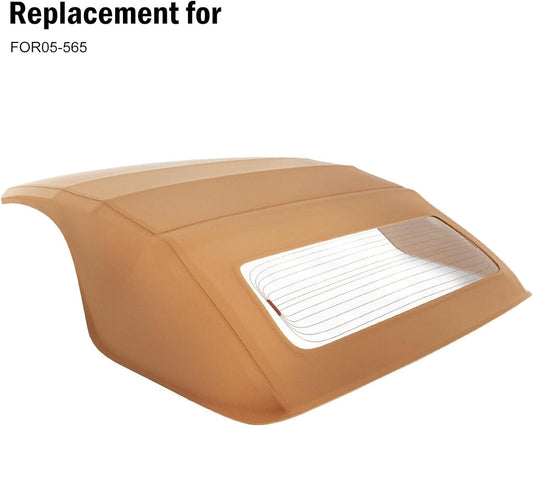 ya 11 10.28 w/Heated Glass Window Tan Convertible Top Fit for Mustang Convertible Top 0