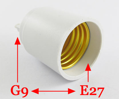ya 14 50pcs G9 Male to E27 Female Socket Base LED Halogen CFL Light Bulb Lamp Adapter