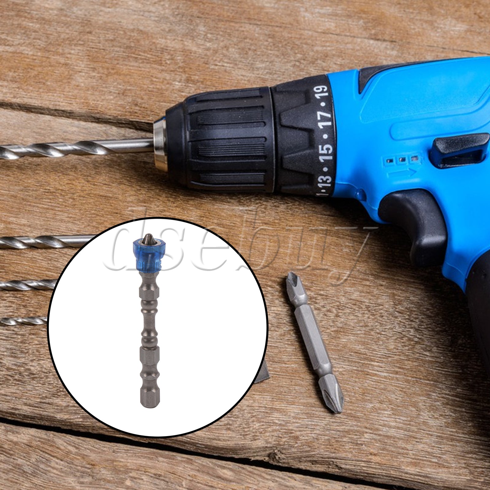 ya 26 50pcs Magnetic Collar Design Chrome Steel Screwdriver Bit 1/4 Inch Hex Shank
