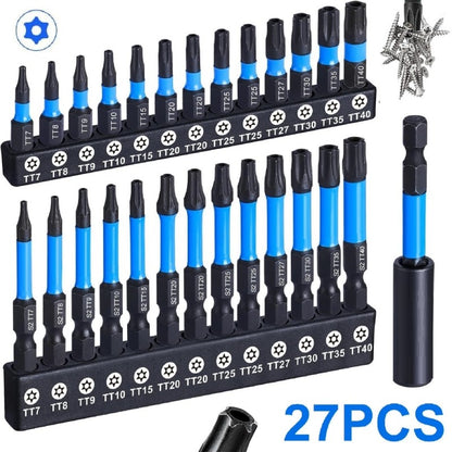 ya 26 27Pcs Steel Adapter Driver Bits Screwdriver Bit Tool For Multiple Surfaces