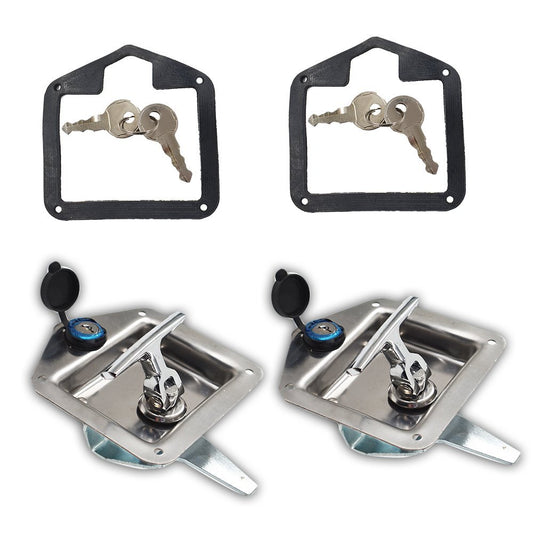 ya 2 7.15 2 Pack Trailer Door Latch T-Handle Lock Key for Camper Truck Tool Box
