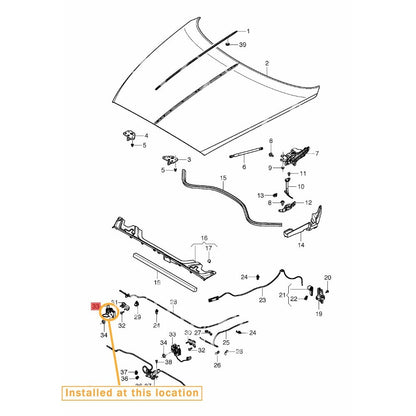 ya 5 8.7 Suitable for for Bentley GT Flying Spur front hood latch 3SA823509
