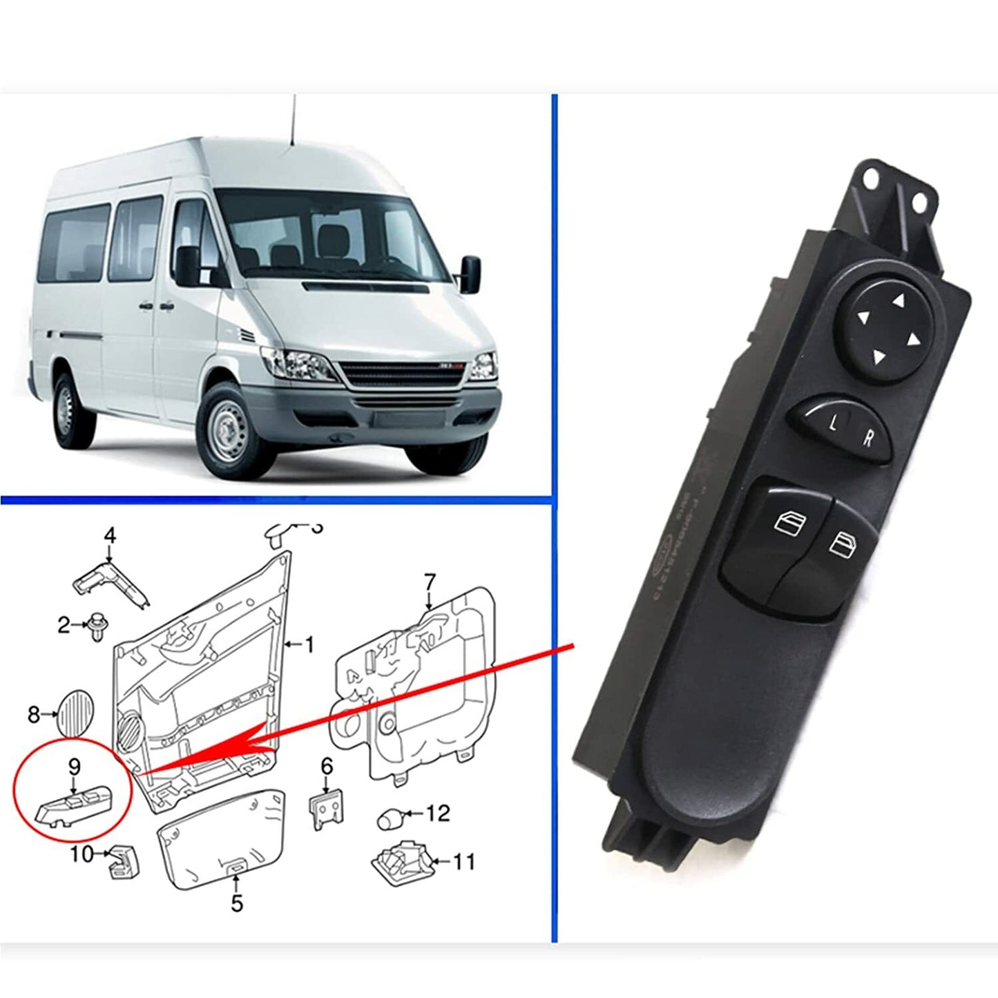 ya 1 8.5.3 Suitable for Sprinter 2500 3500 for Dodge power window lifting main switch