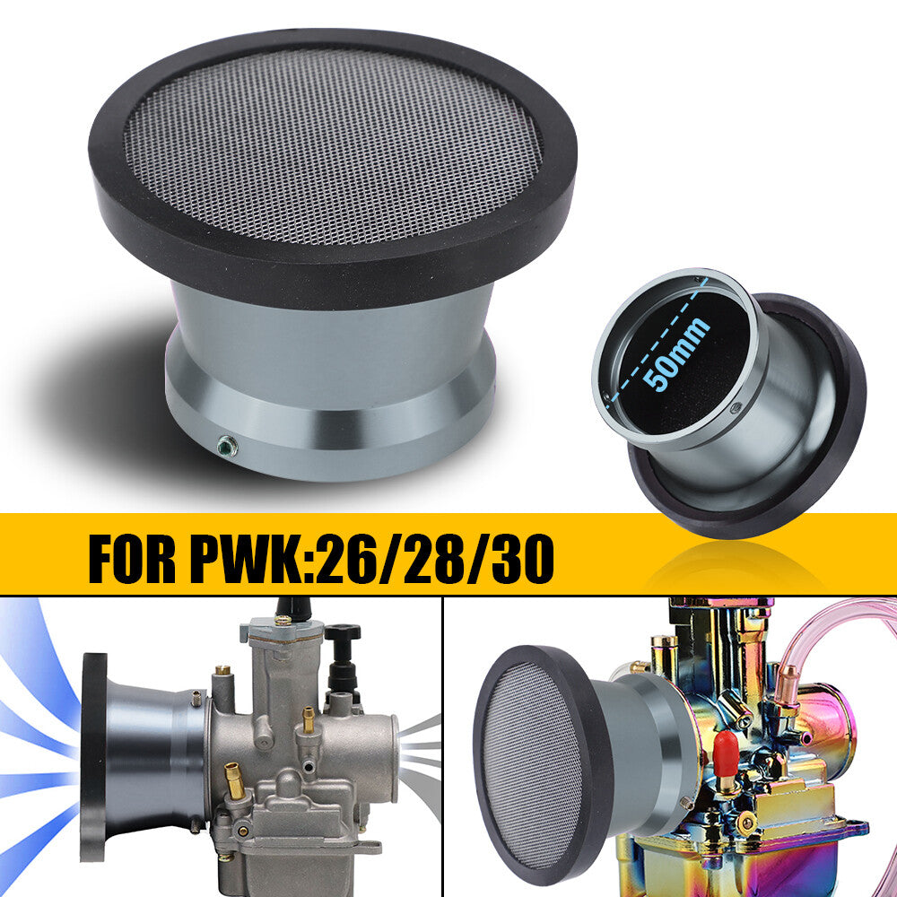 ya 8 5.26 Motorcycle 50mm Air Filter Cup Velocity Stack Fits PWK Carburetor 24/26/28/30mm