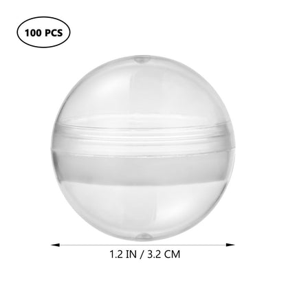 ya 25 100 Pcs Transparent Fillable Sphere Clear Plastic Ball Craft Balls for Crafts