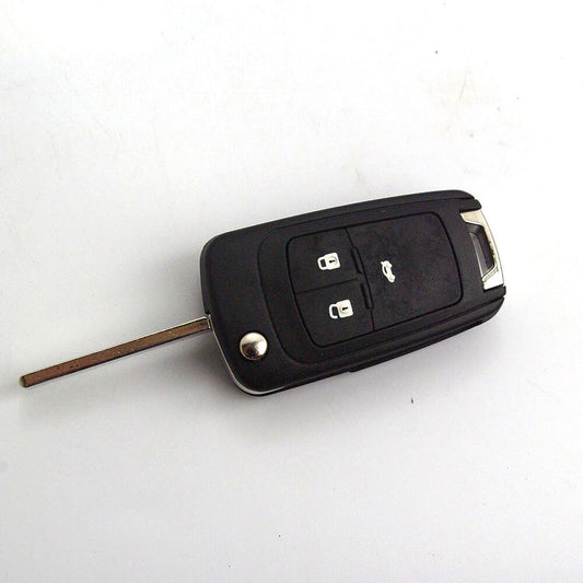 ya 10 5.28 3 BTNs Flip Remote Key Shell Fob Case W/ Uncut Blade Fit for Cruze Replacement