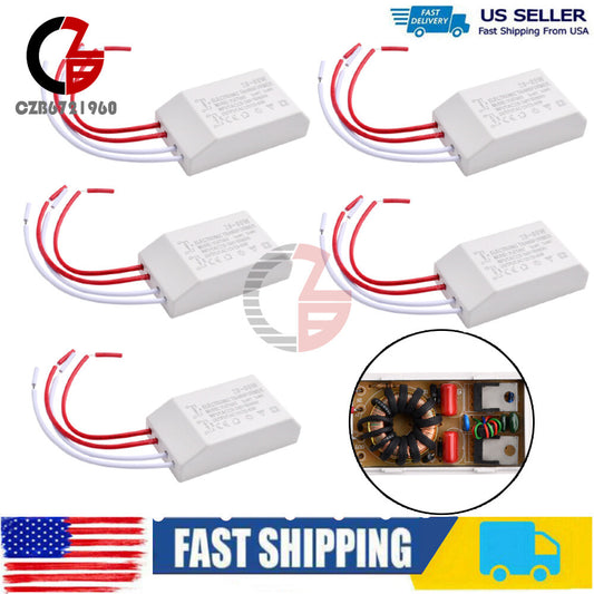 ya 14 5pcs 20-60W 220V to AC12V LED Halogen Lamp Light Electronic Transformer Adapter