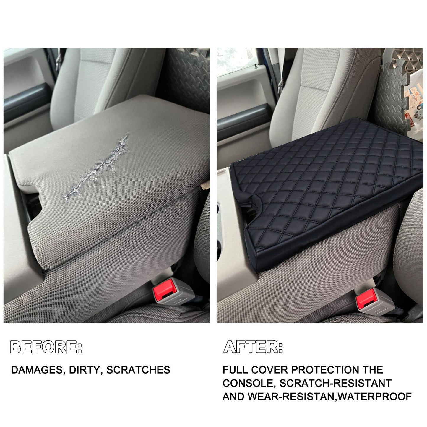 ya 2 6.26 For 2017-2022 for Ford F150 F250 F350 Jump for SEAT Center Console Lid Armrest Cover