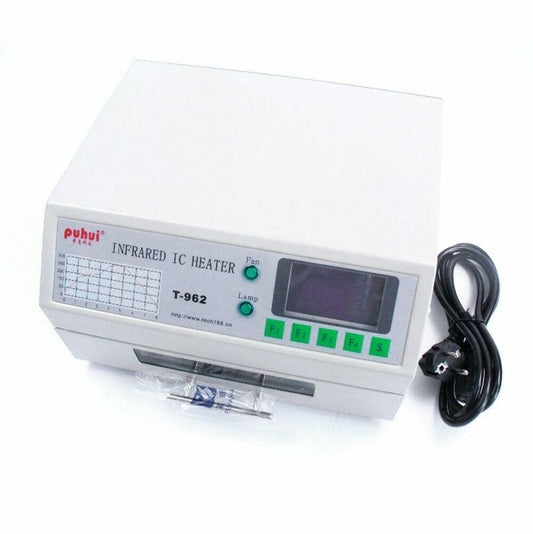 T-962 Infrared IC Heater with smoke channel Desktop Reflow Solder BGA SMD SMT