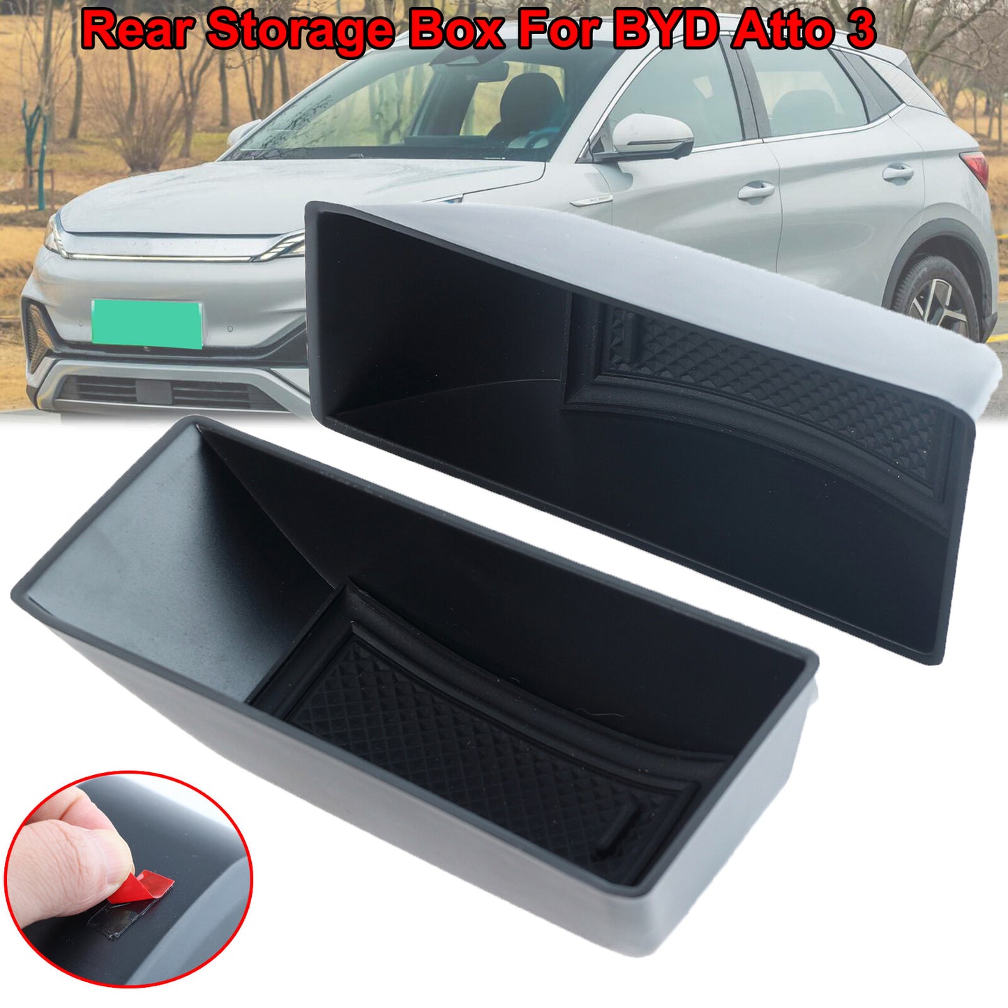 ya 2 6.26 Pair for BYD Atto 3 Yuan Plus 2022 2023 2024 Rear Door Side Storage Box Car Part