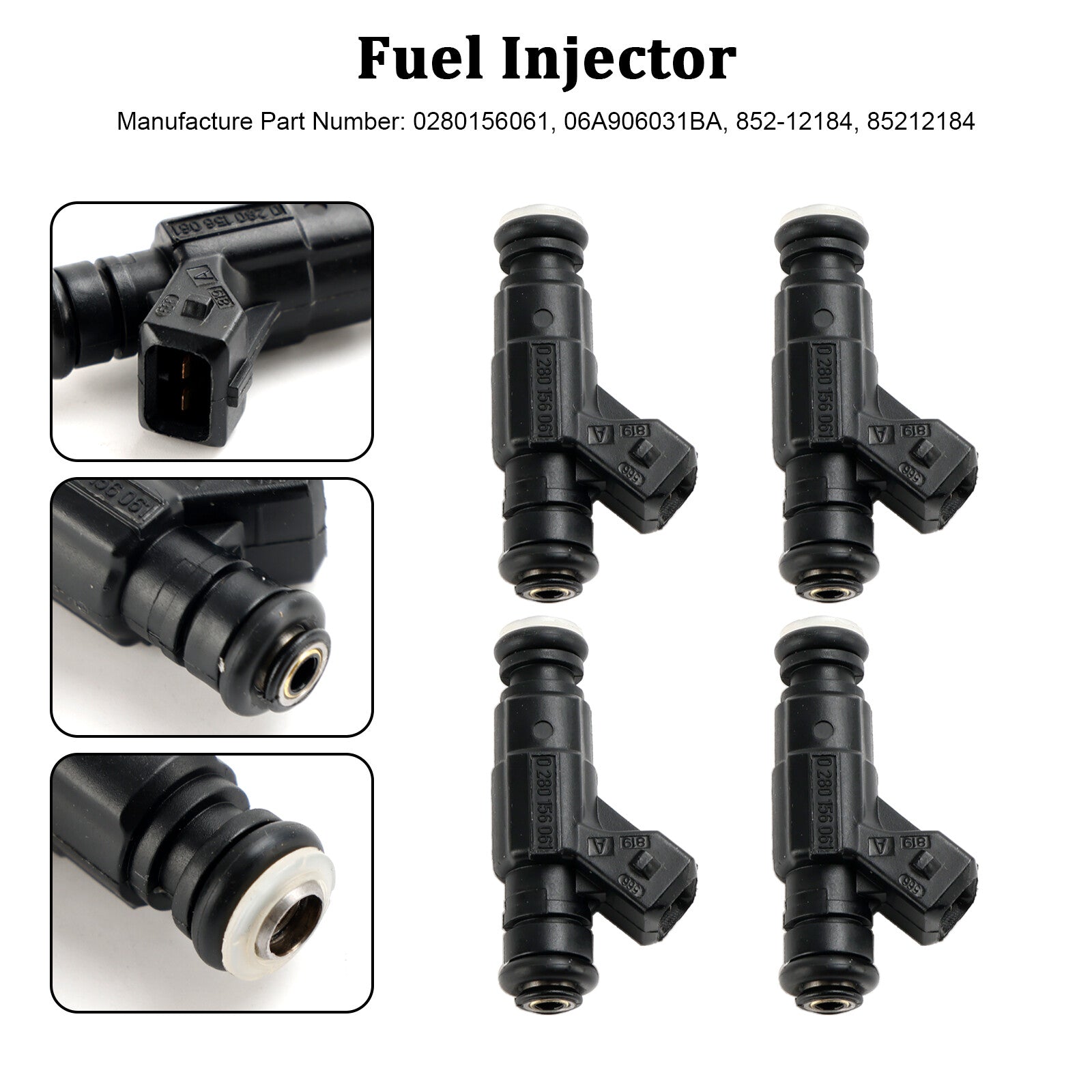 ya 1 8.5.4 4PCS Fuel Injector 0280156061 for Audi for VW 1.8L 852-12184