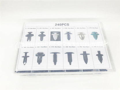 ya 5 8.7 240Pcs Mixed Size Car Door Bumper Panel Fender Retainer Push Rivet Fastener Clip