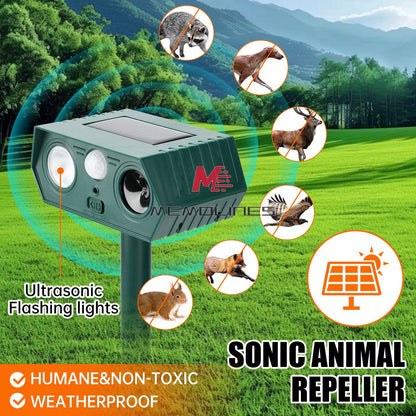 ya 14 2 Pack Solar Ultrasonic Animal Repellent Dog Cat Skunk Deer Raccoon For Garden