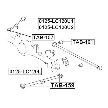ya 11 10.28 2 TAB-161 Arm Bushing Rear Arm for FJ HILUX for Lexus GX460 : 48706-60060- 
