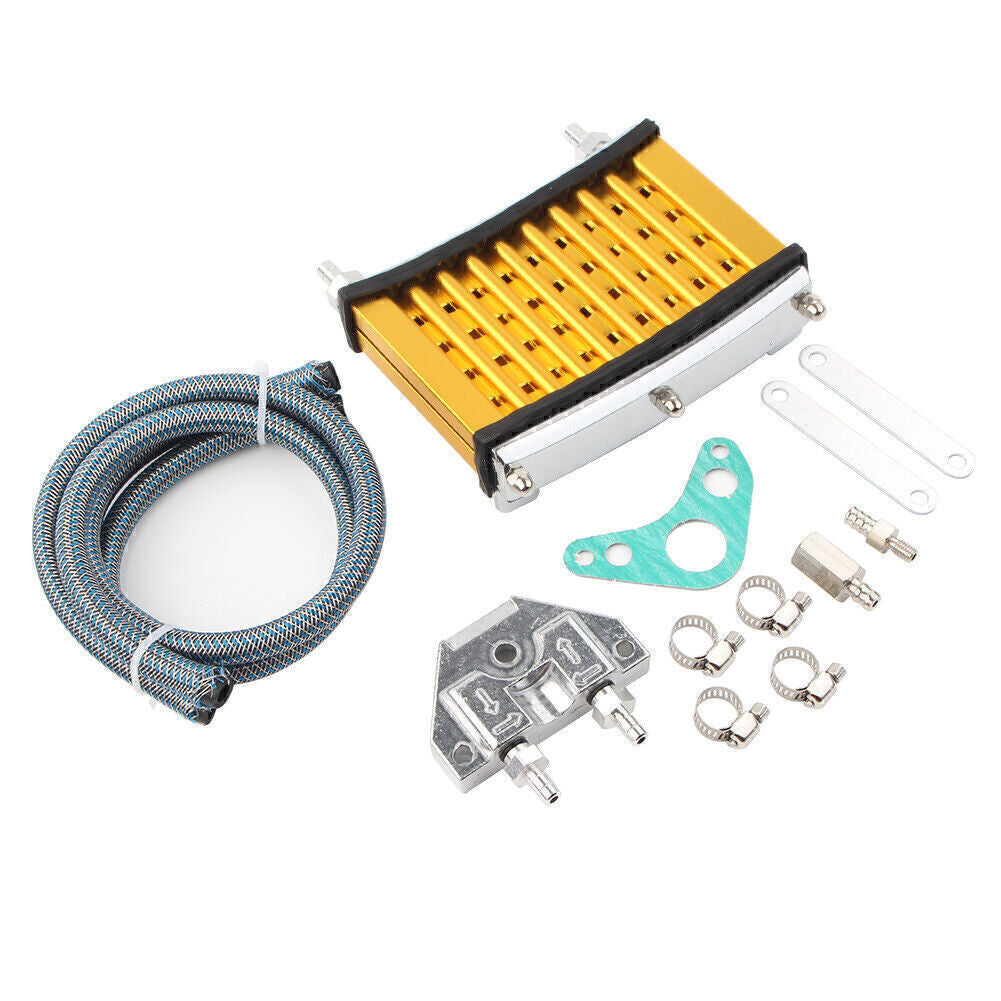 ya 5 8.7 1 Set Motorbike Oil Cooler Cooling Radiator Fit 125cc 140cc 150cc ATV Yellow