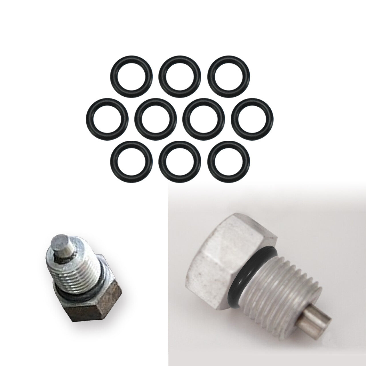 ya 5 8.7 10pcs Black Rubber Oil Drain Plug O-ring Gasket Fit for Harley Twin Cam 11105