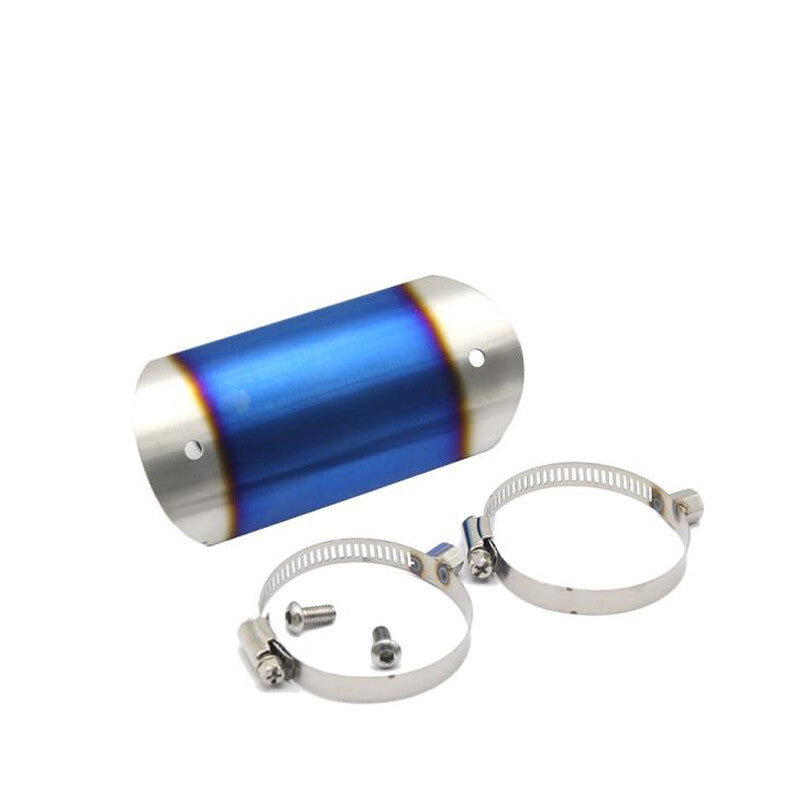 ya 5 8.7 1PC Blue Stainless Steel System Muffler Cover diameter 4.5-7 cm