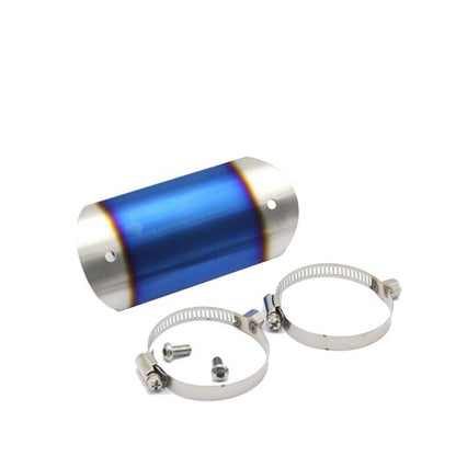 ya 5 8.7 1PC Blue Stainless Steel System Muffler Cover diameter 4.5-7 cm
