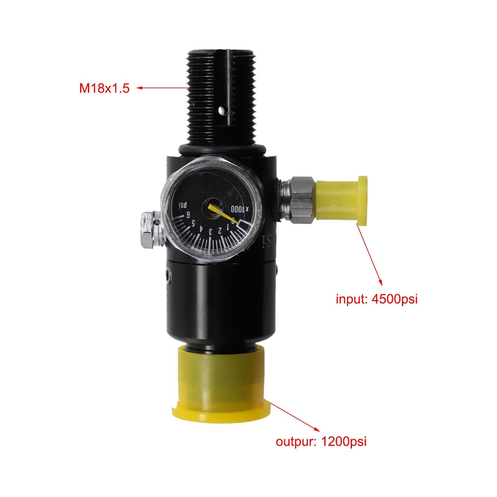 ya 5 8.7 Air Tank Regulator#4500psi HPA 1200Psi M18*1.5 Output PCP Pressure#Regulator