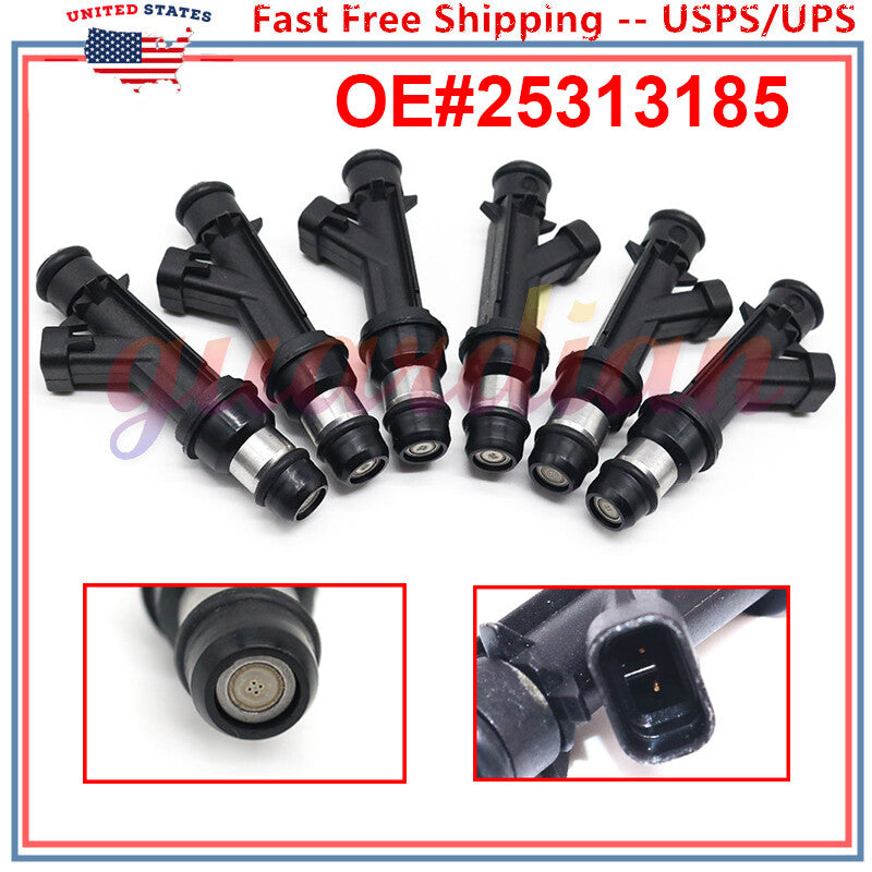 ya 5 8.7 6Pcs Fuel Injectors 25313185 for Chevy Trailblazer for Buick for GMC Envoy 4.2L 02-04