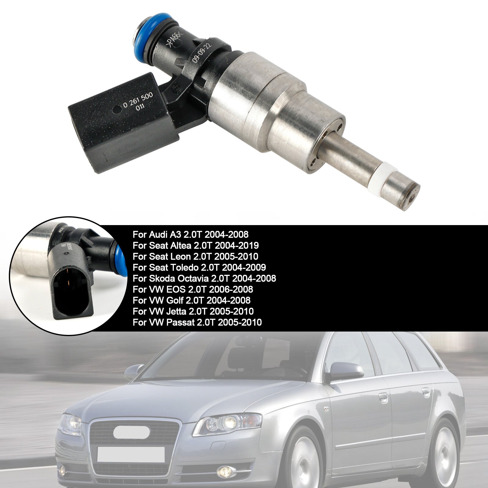 ya 1 8.5.2 1PCS Fuel Injector 0261500011 for Audi A4 Avant 8E5 2.0 FSI 02-04 06D906036B