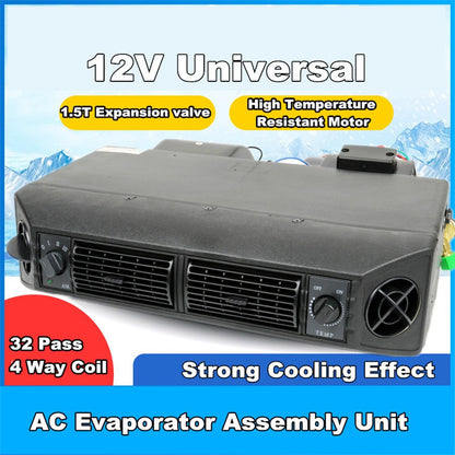 ya 5 8.7 Universal 12V Car Underdash A/C Air Conditioning Evaporator Cooling Unit 3 Speed