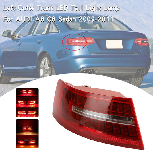 ya 1 8.5.1 Left Outer Trunk LED Tail Light Lamp for AUDI A6 C6 Sedan 2009-2011
