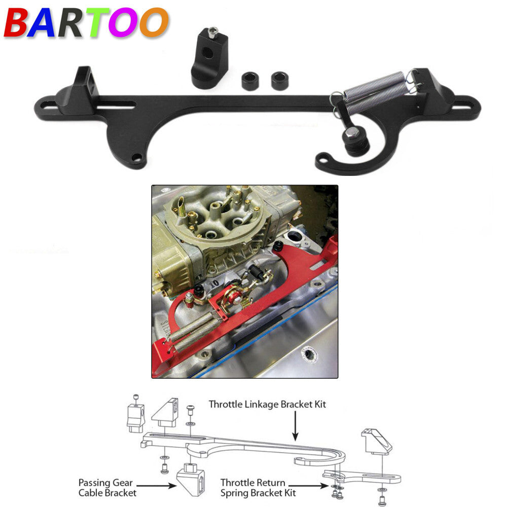 ya 3 6.25.2 NEW Aluminum BK throttle Cable Carb Bracket Carburetor 350 For Holley 4160 4150