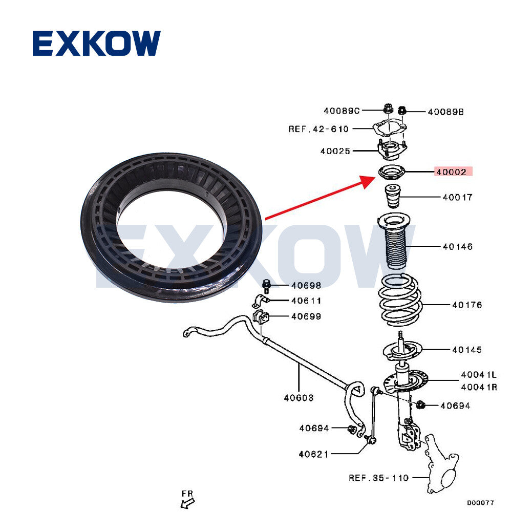 ya 1 7.4 2X Front SUSP Strut Bearing for Mitsubishi for Outlander PHEV Eclipse Cross 4060A418