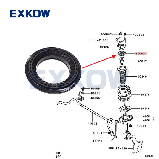 ya 1 7.4 2X Front SUSP Strut Bearing for Mitsubishi for Outlander PHEV Eclipse Cross 4060A418