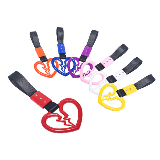 ya 12 10.30 1*Devil Broken Heart Ring Train Bus Handle Strap Charm Tool Car Tsurikawa